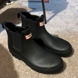 Hunter Black Ankle Boots